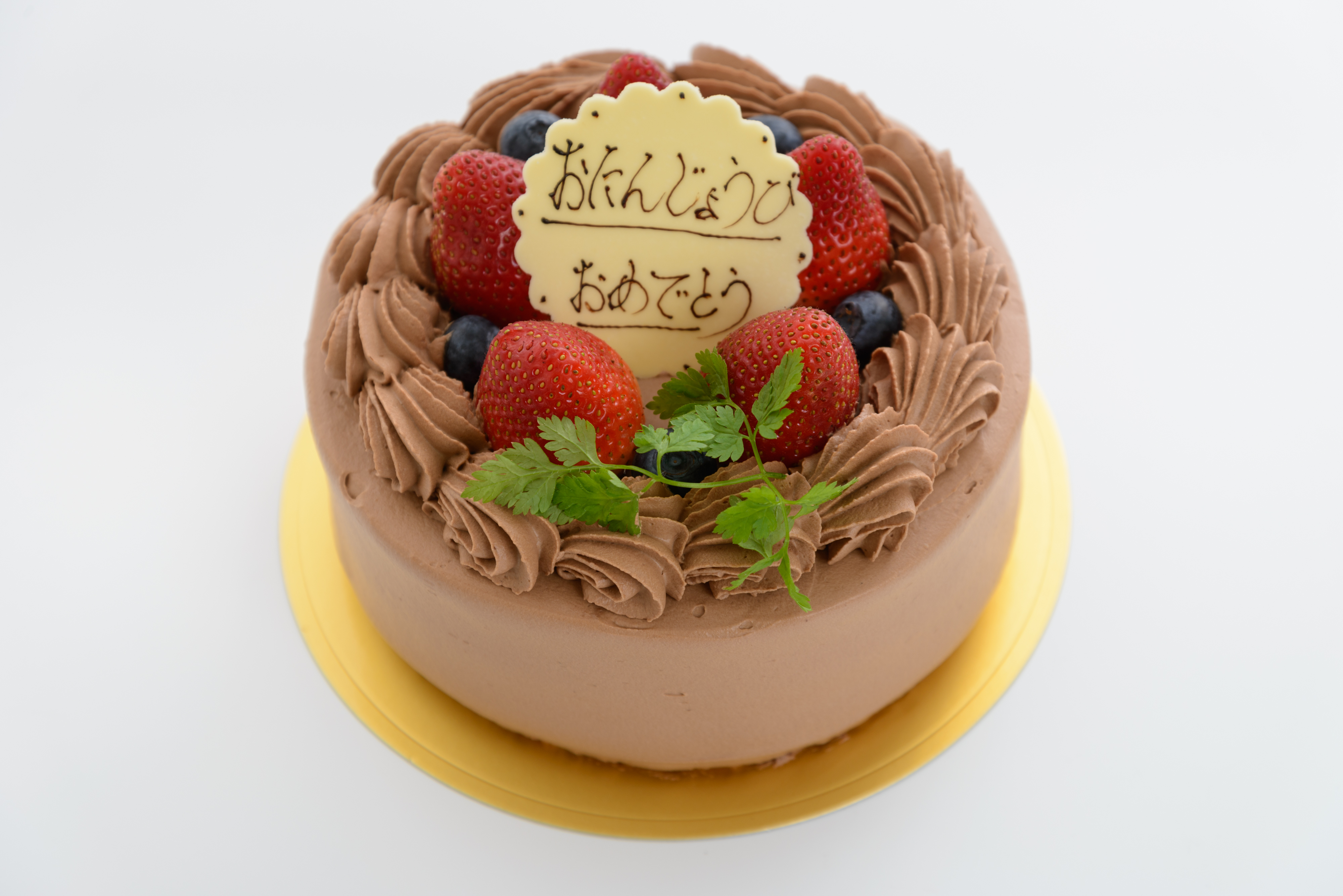 <H1>生チョコデコレーション</H1>
スポンジに生チョコクリームを二段サンド。　　　　
軽い口当たりのチョコケーキはお子様にも人気です